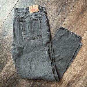 Brittania Men's Black Jeans denim faded distressed lived in size 38